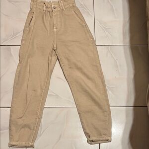 Zara High Rise Women Jeans - Tan